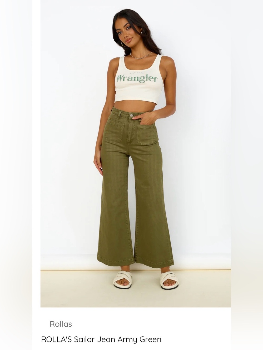ROLLA'S Sailor Jean Army Green size 28